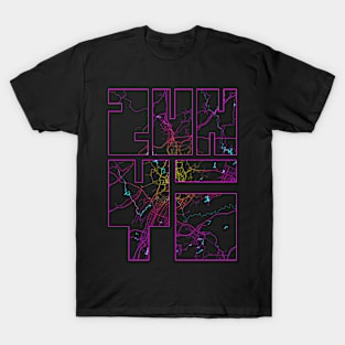 Zunyi, Guizhou, China City Map Typography - Neon T-Shirt